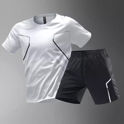 Men's Quick-Dry Sports T-Shirt and Shorts Set