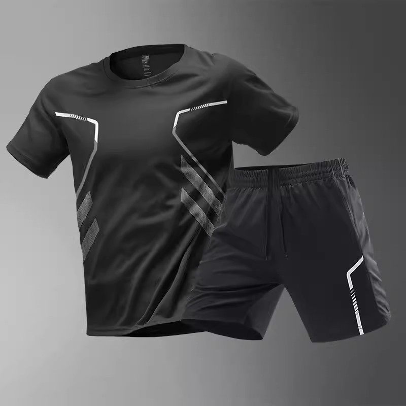 Men's Quick-Dry Sports T-Shirt and Shorts Set