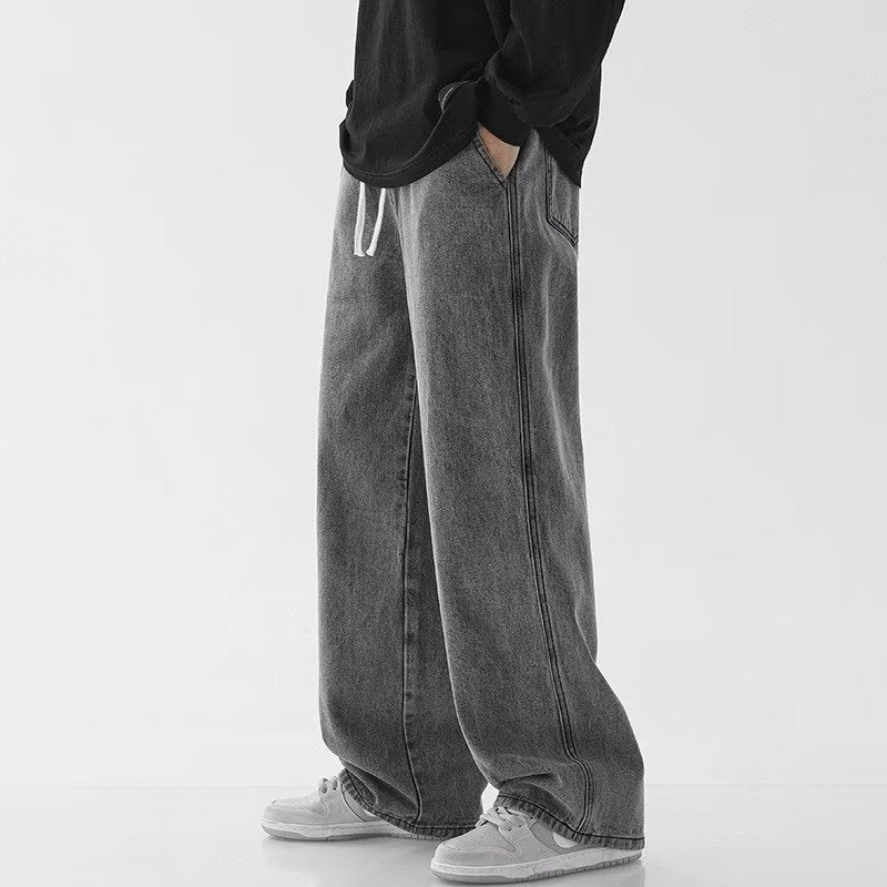 Men's Retro Straight Loose Wide Leg Jeans