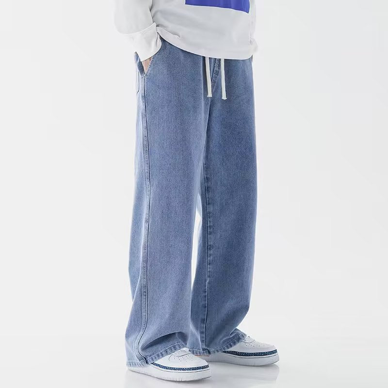 Men's Retro Straight Loose Wide Leg Jeans
