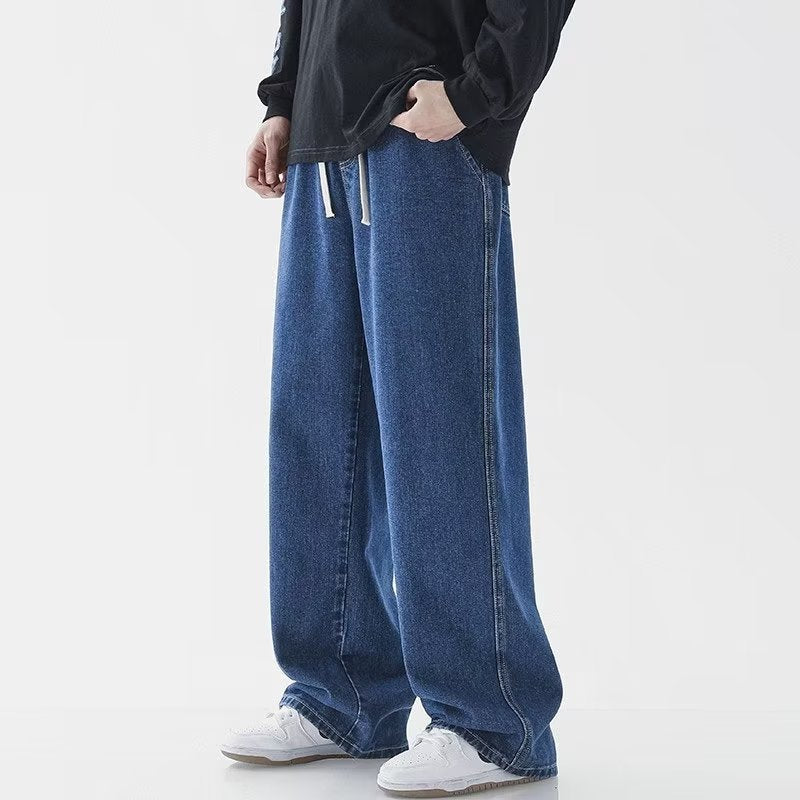 Men's Retro Straight Loose Wide Leg Jeans