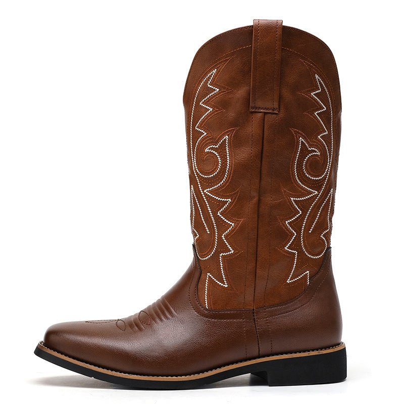 Men's retro-style denim boots