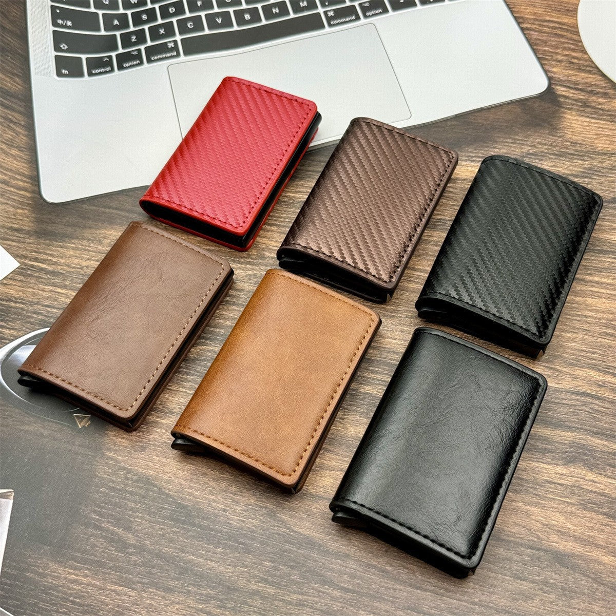 Men's RFID Blocking Carbon Fiber Aluminum Alloy Card Holder