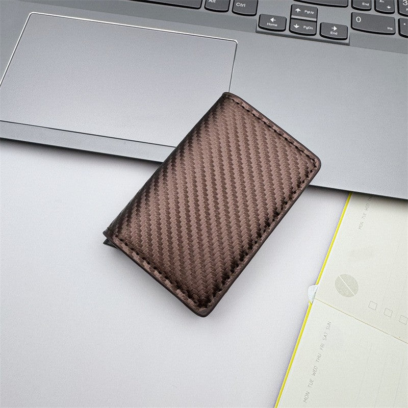 Men's RFID Blocking Carbon Fiber Aluminum Alloy Card Holder