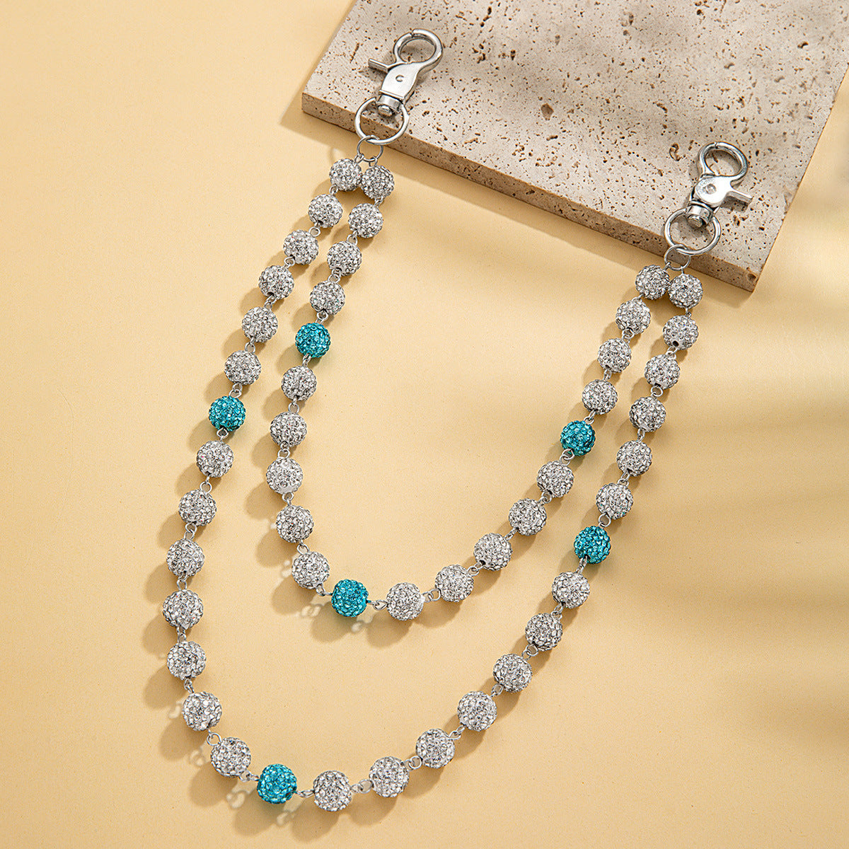 Men's Rhinestone Waist Chain