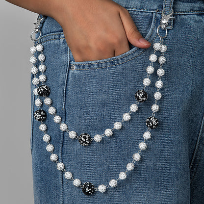 Men's Rhinestone Waist Chain