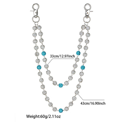Men's Rhinestone Waist Chain