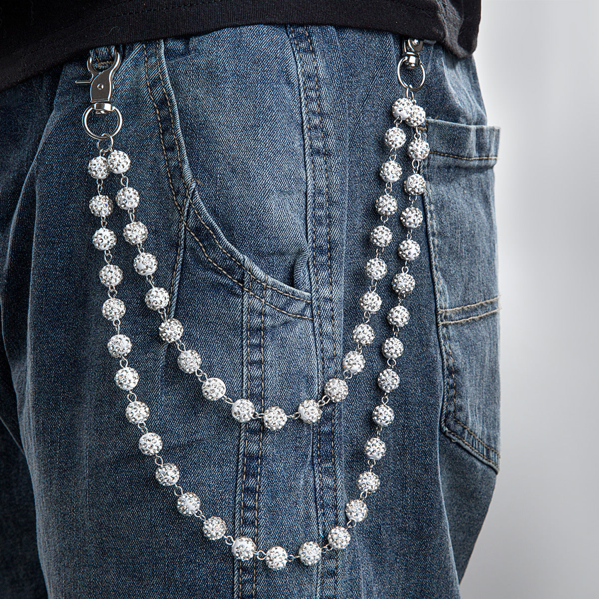 Men's Rhinestone Waist Chain