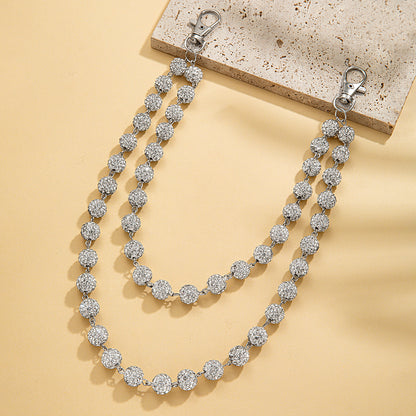 Men's Rhinestone Waist Chain