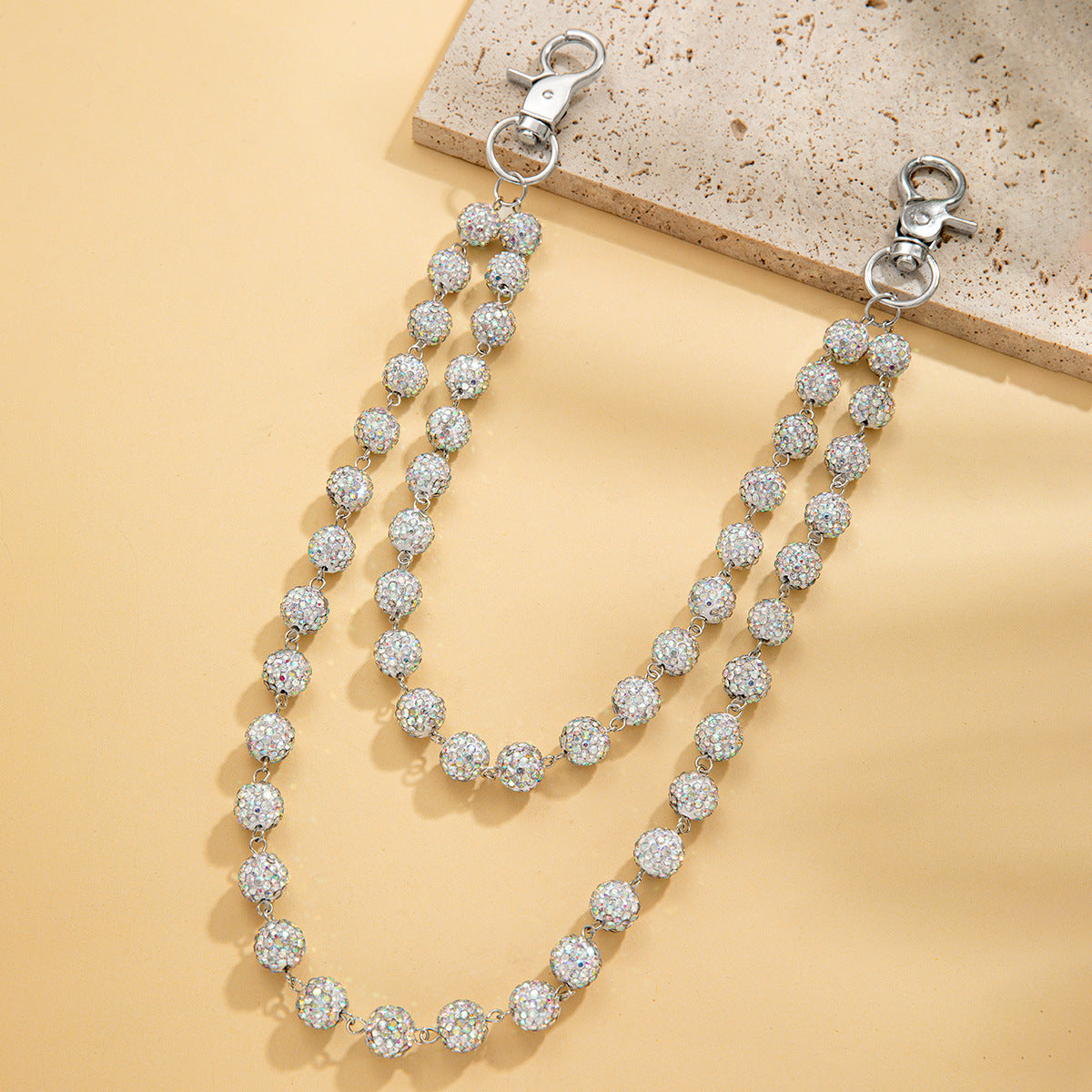 Men's Rhinestone Waist Chain