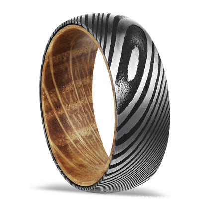 Men's ring, black band