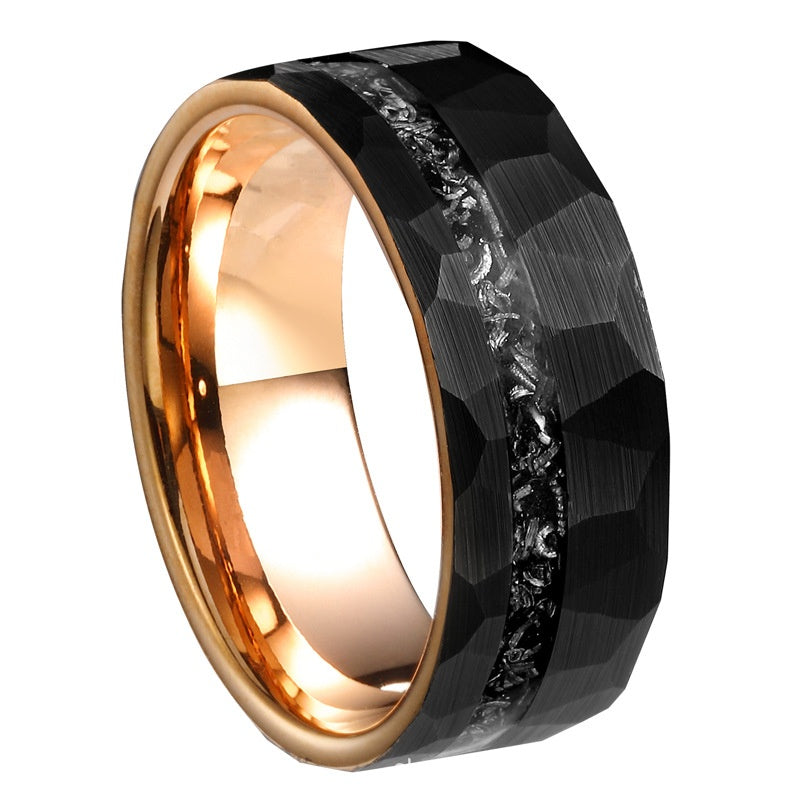 Men's ring, black band