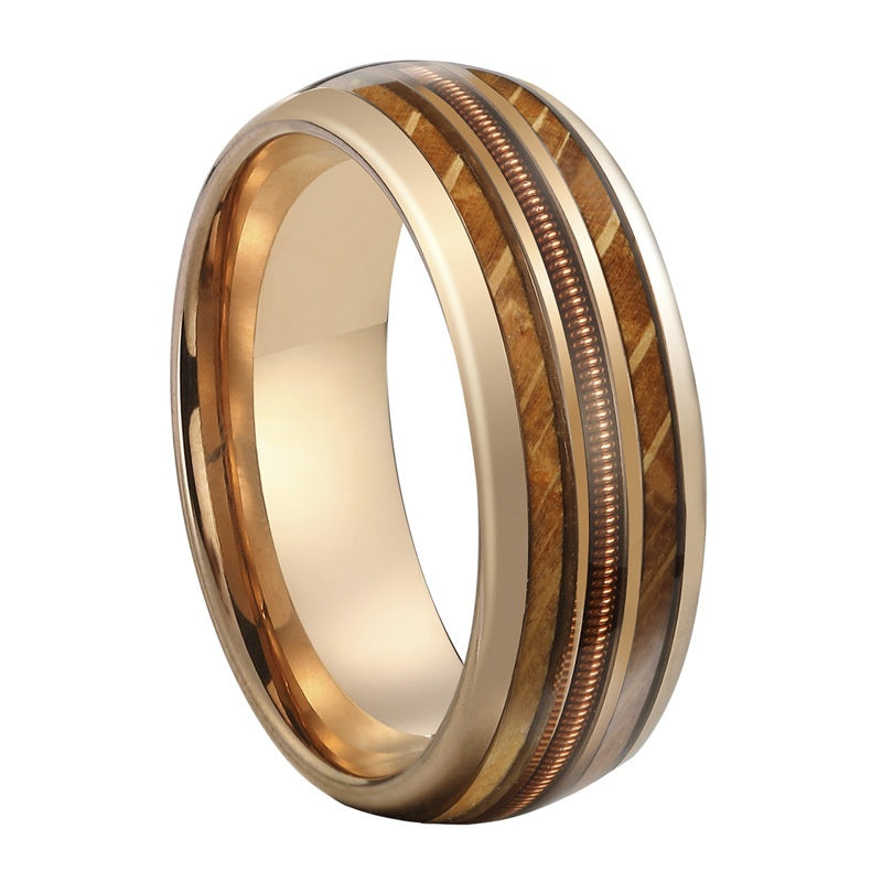 Men's ring, black band