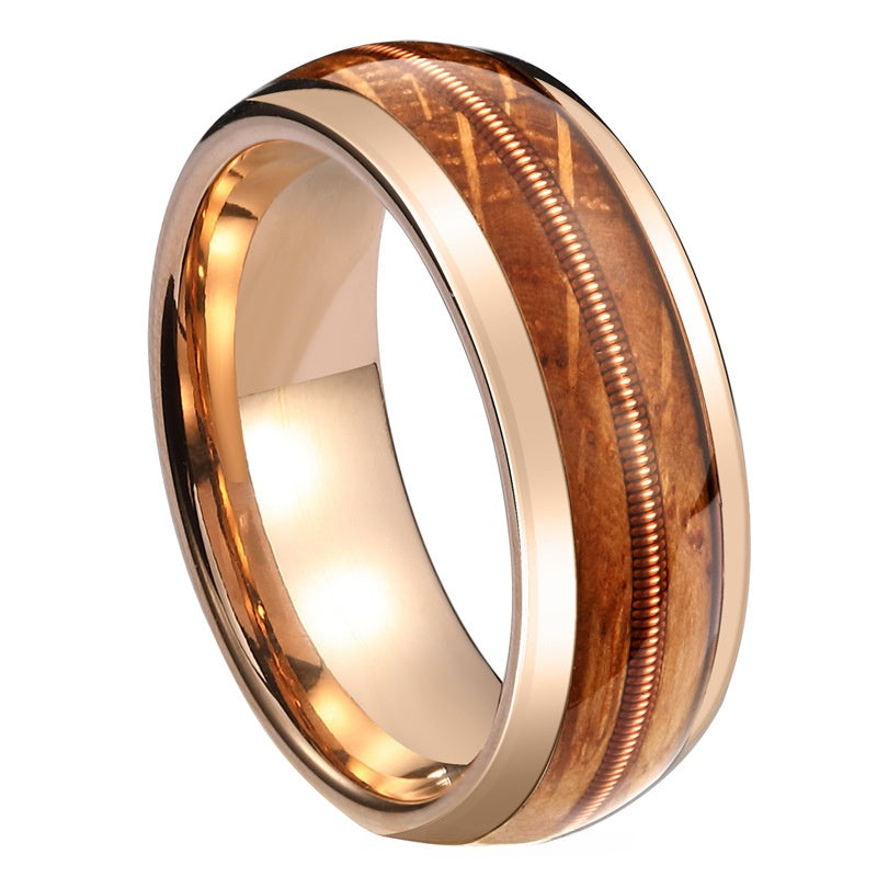 Men's ring, black band