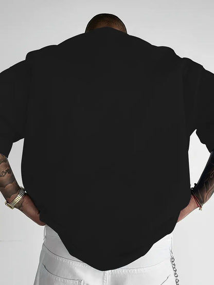 Men's Round Neck Casual Letter Print T-shirt