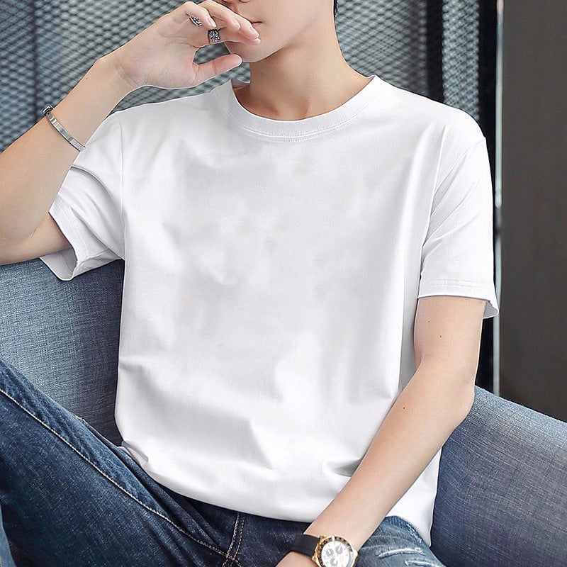 Men's round-neck printed simple and versatile T-shirt