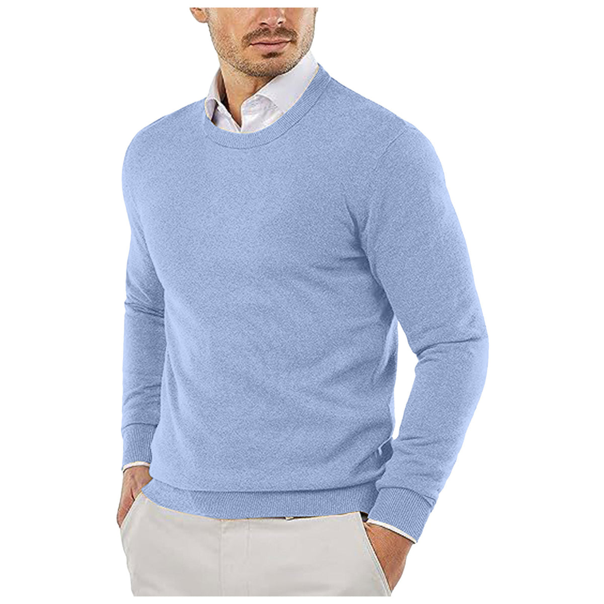 Men's round-neck sweater pullover