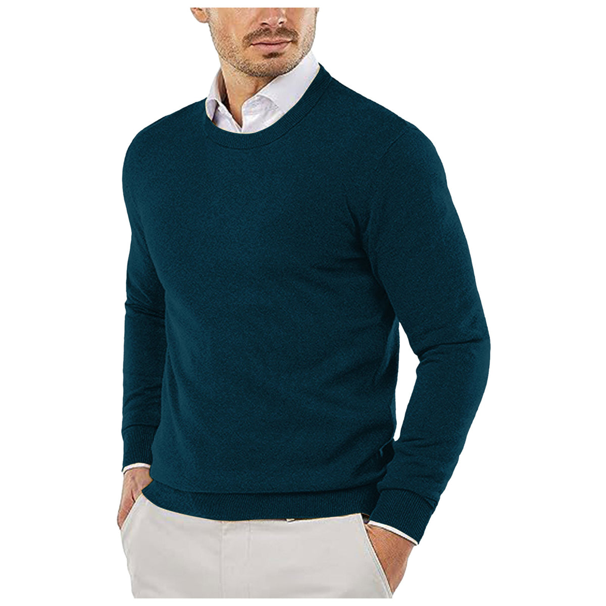 Men's round-neck sweater pullover