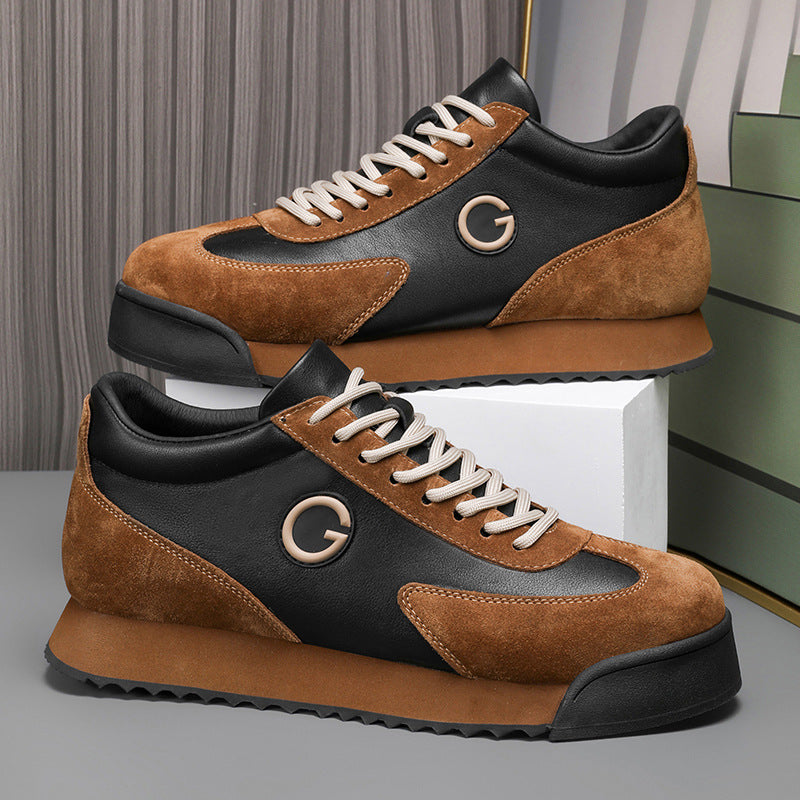 Men's Round Toe Casual Lace-Up Sneakers