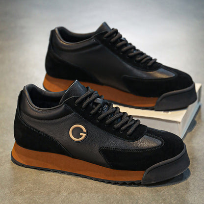 Men's Round Toe Casual Lace-Up Sneakers