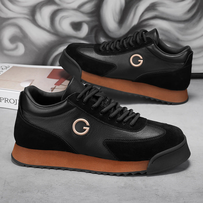 Men's Round Toe Casual Lace-Up Sneakers
