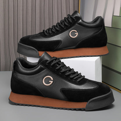 Men's Round Toe Casual Lace-Up Sneakers