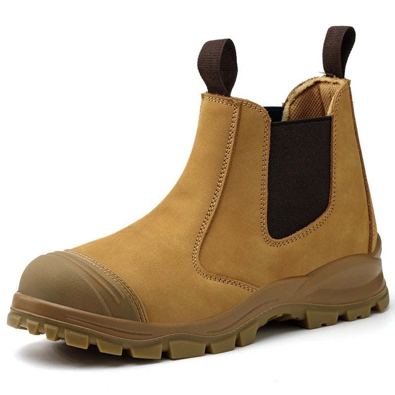 Men's Safety Work Boots Anti-Smash Anti-Puncture Cowhide