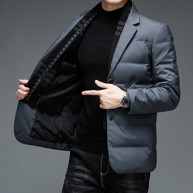 Men's Scarf Collar Down Jacket