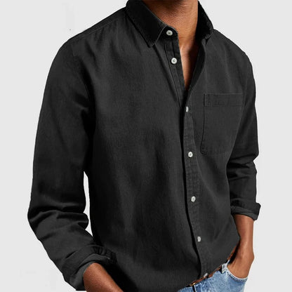 Men's Shirt New Long-Sleeved Lapel Men's Shirt