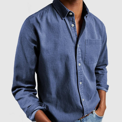 Men's Shirt New Long-Sleeved Lapel Men's Shirt
