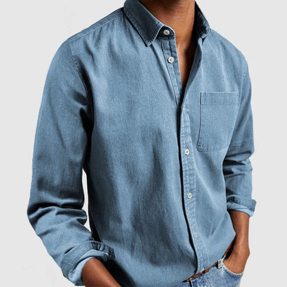 Men's Shirt New Long-Sleeved Lapel Men's Shirt