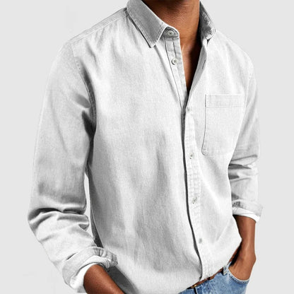 Men's Shirt New Long-Sleeved Lapel Men's Shirt