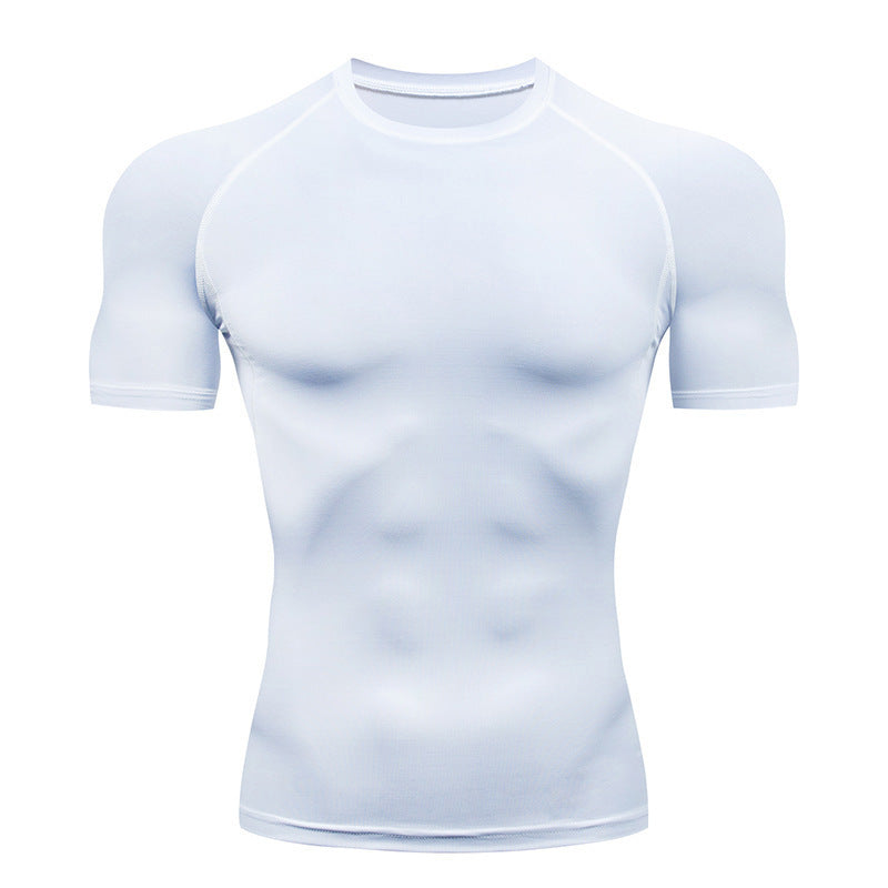 Men's Short Sleeve Compression Shirt Quick-Dry Fitness Top