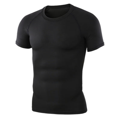 Men's Short Sleeve Compression Shirt Quick-Dry Fitness Top