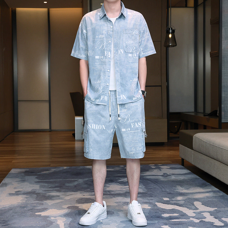 Men's Short Sleeve Shirt and Pants