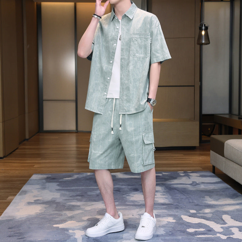 Men's Short Sleeve Shirt and Pants