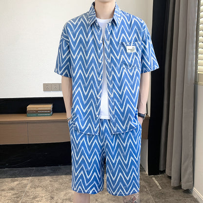 Men's Short Sleeve Shirt and Pants