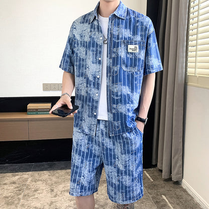 Men's Short Sleeve Shirt and Pants
