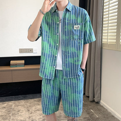 Men's Short Sleeve Shirt and Pants