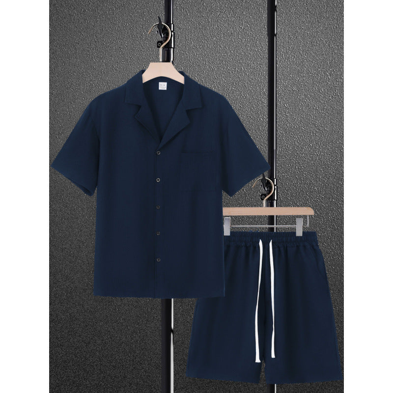 Men's Short Sleeve Shirt and Shorts Set