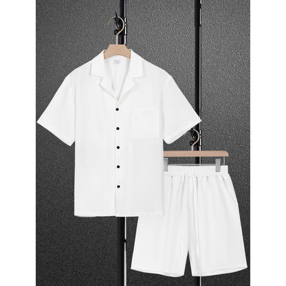 Men's Short Sleeve Shirt and Shorts Set