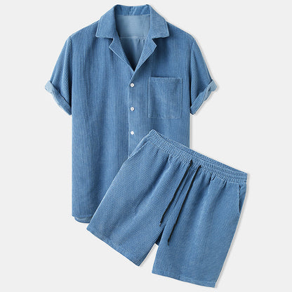 Men's Short Sleeve Shorts Casual Set