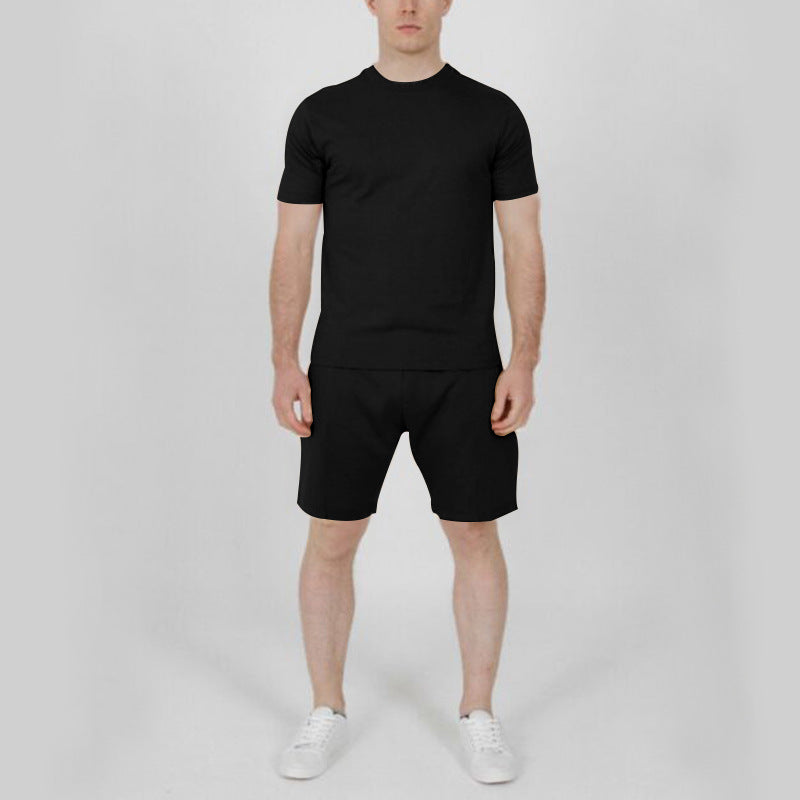Men's Short Sleeve Sports Shorts Set