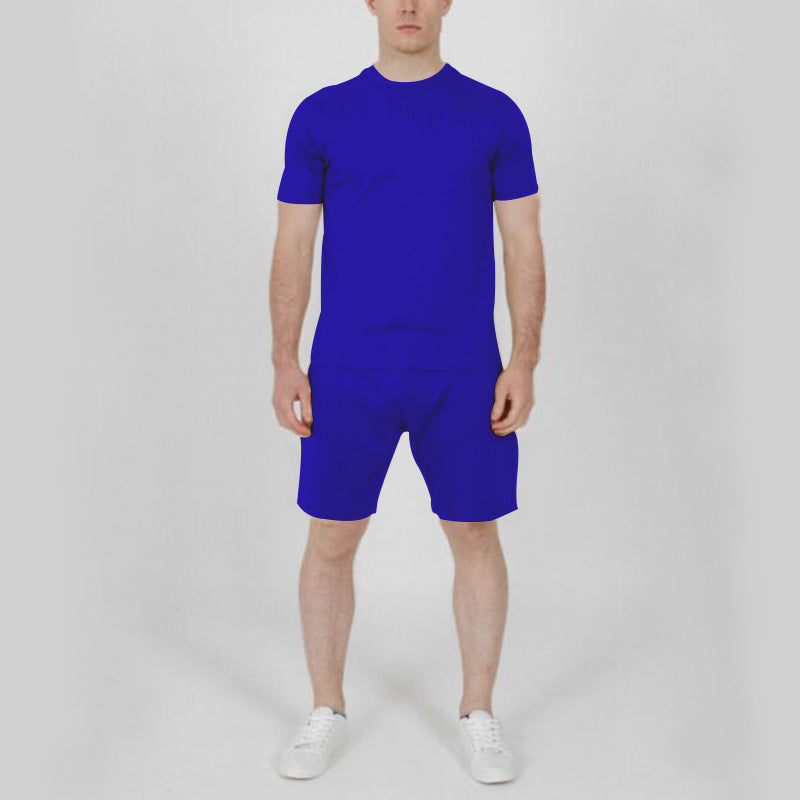 Men's Short Sleeve Sports Shorts Set