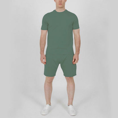 Men's Short Sleeve Sports Shorts Set