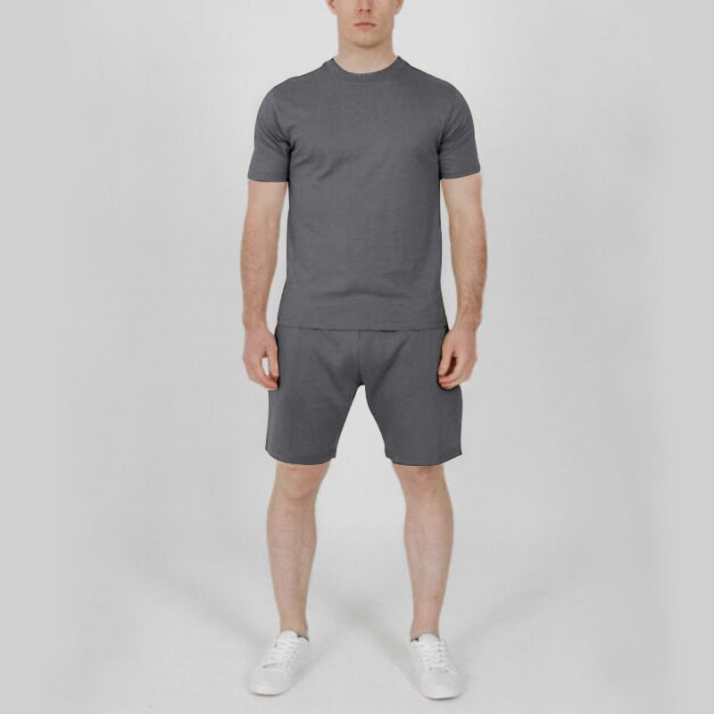 Men's Short Sleeve Sports Shorts Set