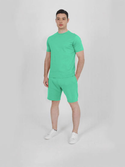 Men's Short Sleeve Sports Shorts Set