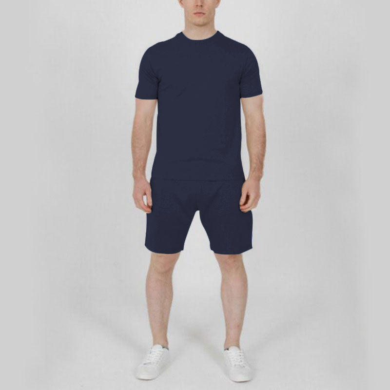 Men's Short Sleeve Sports Shorts Set