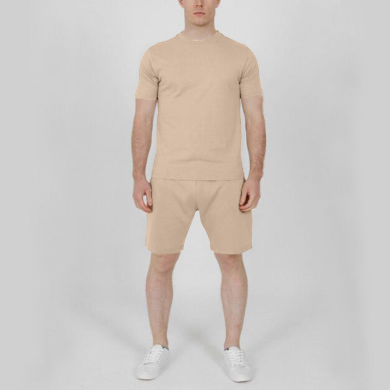 Men's Short Sleeve Sports Shorts Set