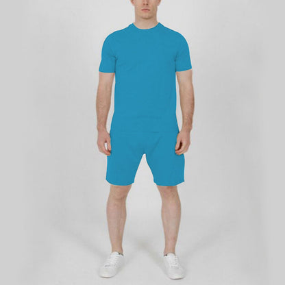 Men's Short Sleeve Sports Shorts Set